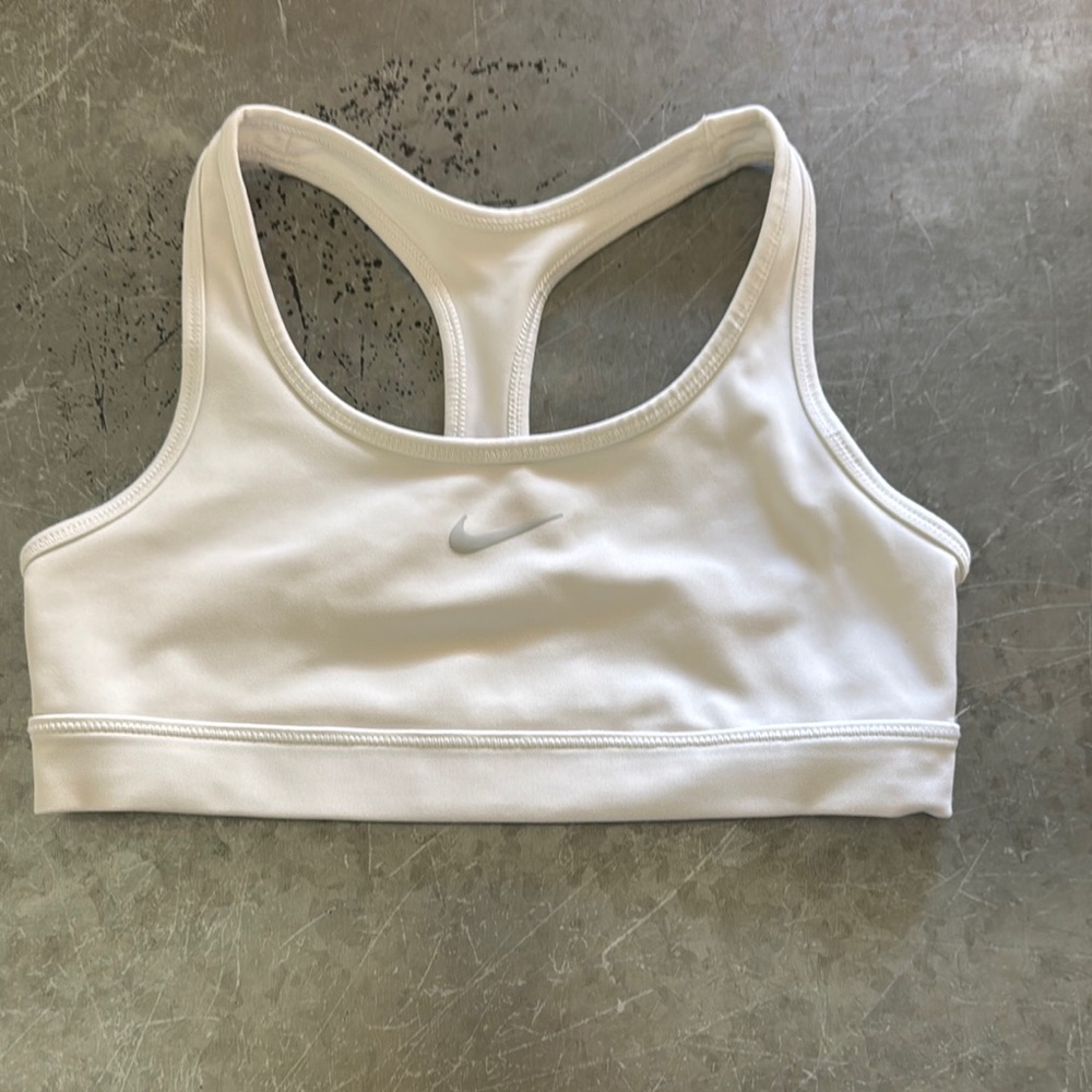 Youth Nike Dri-Fit White Racerback Sports Bra